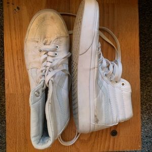 White Classic Vans High Tops